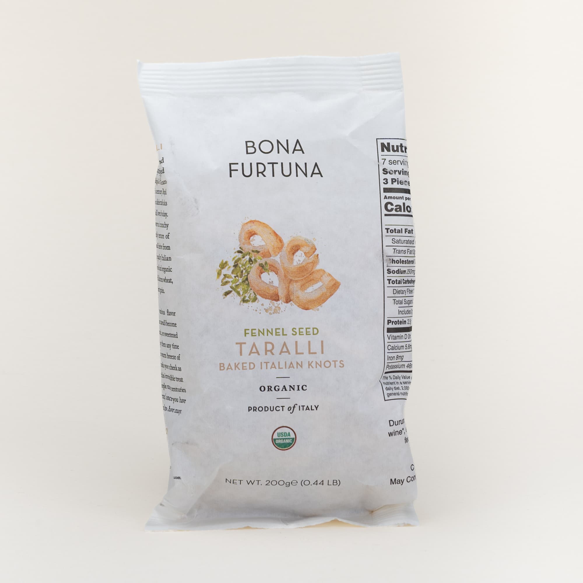 Organic Taralli with Fennel “Italian Pretzel”