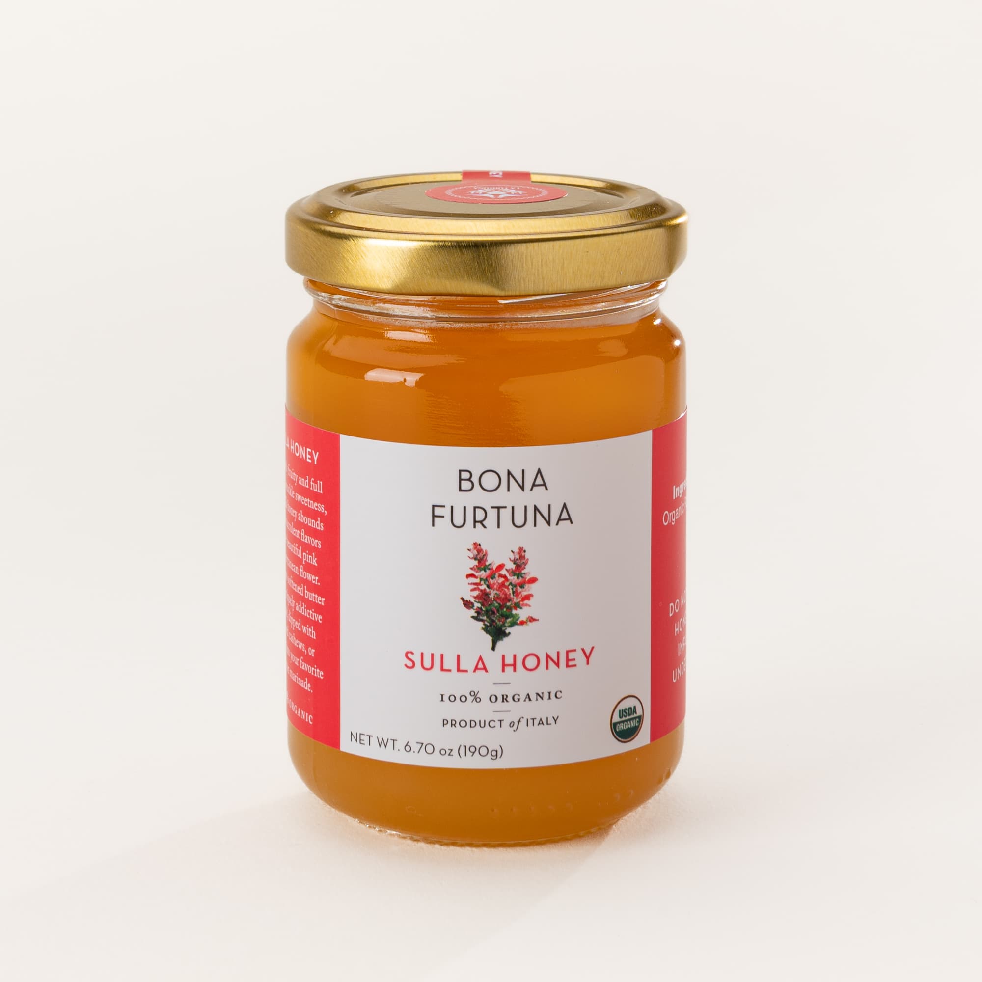 Sulla Blossom Organic Sicilian Honey