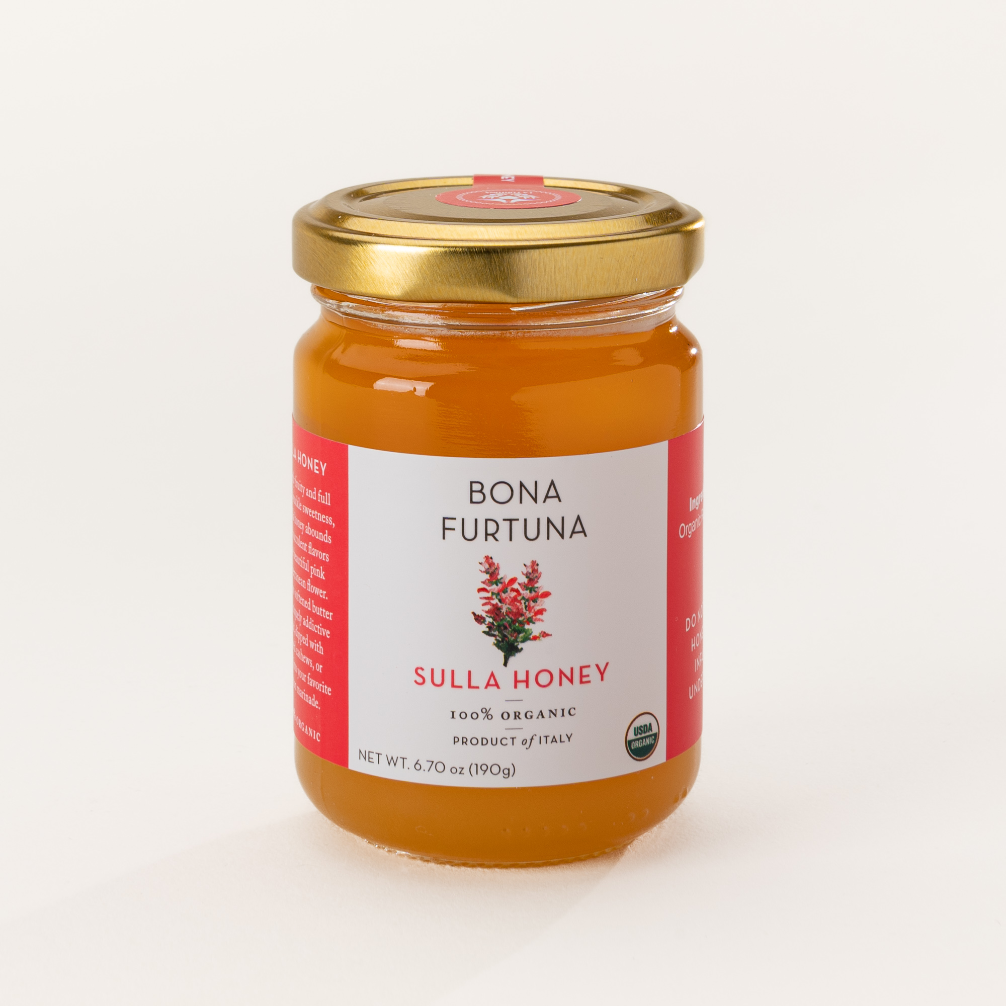 Sulla Blossom Organic Sicilian Honey